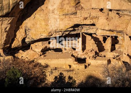 Mesa Verde National Park is a UNESCO World Heritage Site located in Colorado Stock Photo