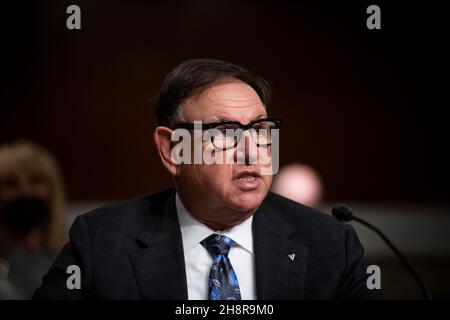 Michael M. Adler appears before a Senate Committee on Foreign Relations hearing for his nomination to be Ambassador to the Kingdom of Belgium, Department of State, in the Dirksen Senate Office Building in Washington, DC, Wednesday, December 1, 2021. Credit: Rod Lamkey/CNP /MediaPunch Stock Photo