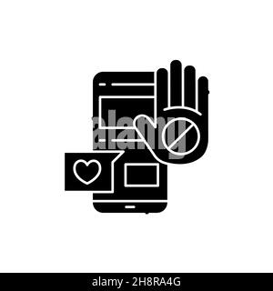 Leaving social networks olor line icon. Life for yourself. Abandonment of other people's goals. Pictogram for web page, mobile app, promo. UI UX GUI d Stock Vector