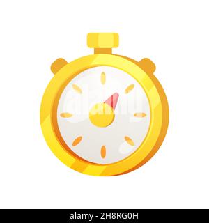 Vector stopwatch icon isolated on white background Stock Vector