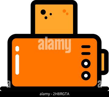 Toaster color icon, sign or symbol. Premium pictogram in trendy simple style. Toaster pixel perfect vector logo isolated on a white. Stock Vector