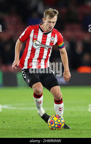 Southampton, England, 1st December 2021. James Ward-Prowse of Southampton in action during the Premier League match at St Mary's Stadium, Southampton. Picture credit should read: Kieran Cleeves / Sportimage Credit: Sportimage/Alamy Live News Stock Photo