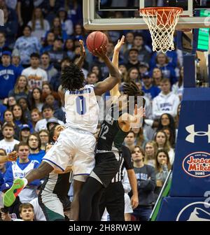 Newark, New Jersey, USA. 1st Dec, 2021. Seton Hall Pirates guard Kadary Richmond (0) shoots over Wagner Seahawks guard Zaire Williams (12) in the first half at the Prudential Center in Newark, New Jersey on Wednesday, December 1. Duncan Williams/CSM/Alamy Live News Stock Photo