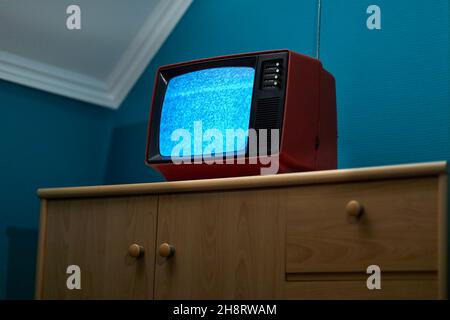 TV no signal Stock Photo