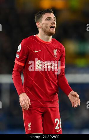 Andrew Robertson #26 of Liverpool during the Premier League match ...