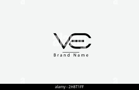 VE EV V E abstract vector logo design Stock Vector