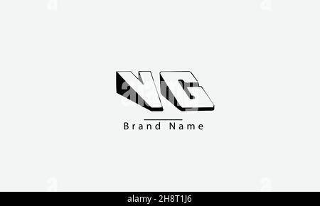 VG GV V G abstract vector logo design Stock Vector