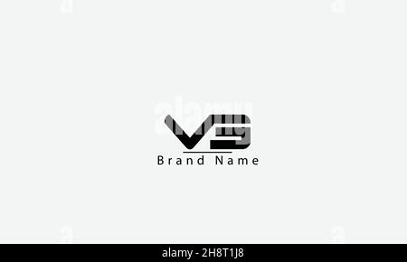 VG GV V G abstract vector logo design Stock Vector
