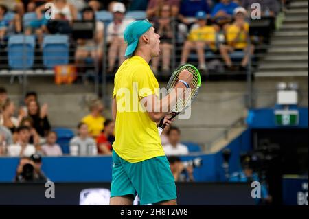 SYDNEY, AUSTRALIA - JANUARY 09: Alex De Minaur And Nick Kyrgios Of ...