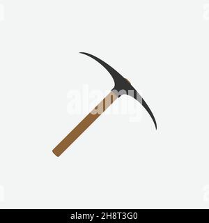 Pickaxe icon. Cartoon on white background - Vector Stock Vector