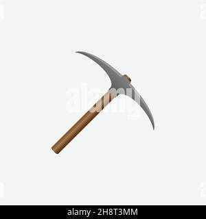 Pickaxe icon. Cartoon on white background - Vector Stock Vector