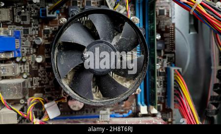 old disassembled system unit that has not been used for a long time Stock Photo