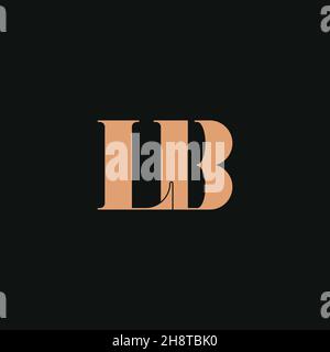 Abstract letter LB logo. This logo icon incorporate with abstract shape in the creative way. Professional trendy premium Business logo Stock Vector