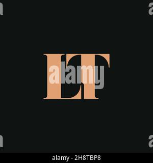 Abstract letter LT logo. This logo icon incorporate with abstract shape in the creative way. Professional trendy premium Business logo Stock Vector