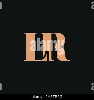 Abstract letter LR logo. This logo icon incorporate with abstract shape in the creative way. Professional trendy premium Business logo Stock Vector