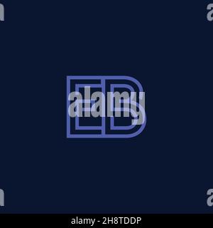 Professional Innovative Initial EB logo. Minimal elegant Monogram. Premium Business Artistic Alphabet symbol and sign Stock Vector