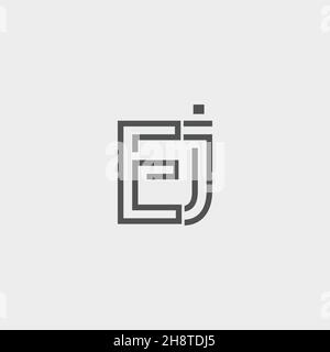Professional Innovative Initial EJ logo. Minimal elegant Monogram. Premium Business Artistic Alphabet symbol and sign Stock Vector