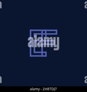 Professional Innovative Initial EF logo. Minimal elegant Monogram. Premium Business Artistic Alphabet symbol and sign Stock Vector