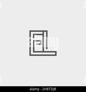 Professional Innovative Initial EL logo. Minimal elegant Monogram. Premium Business Artistic Alphabet symbol and sign Stock Vector