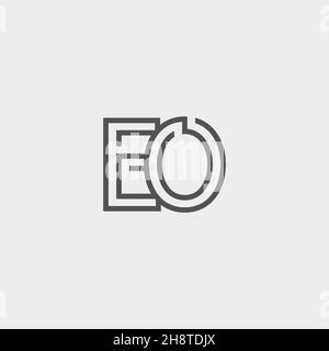 Professional Innovative Initial EO logo. Minimal elegant Monogram. Premium Business Artistic Alphabet symbol and sign Stock Vector