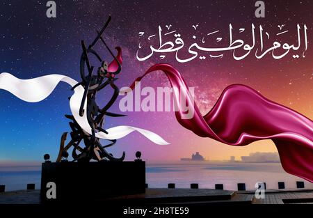 QATAR NATIONAL DAY GREETINGS Stock Photo - Alamy