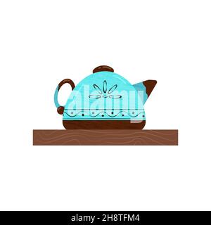 Porcelain tableware. Ceramic kitchen utensils. Vector objects on a white background Stock Vector