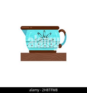 Porcelain tableware. Ceramic kitchen utensils. Vector objects on a white background Stock Vector
