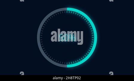 Futuristic Loading Circle Ring. Loading Transfer Download Animation. Loading animation. Stock Photo