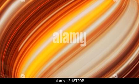 Abstract visualization of the energy moving through cables of an orange color. Animation. Electric circuit fiber of bending wires, concept of the inte Stock Photo