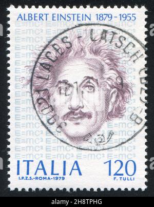 ITALY - CIRCA 1979: stamp printed by Italy, shows Albert Einstein, circa 1979 Stock Photo