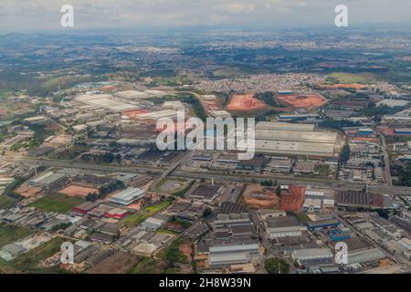 Aerial view of Sao Paulo suburbs, Brazil Stock Photo