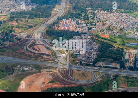 Aerial view of Sao Paulo suburbs, Brazil Stock Photo