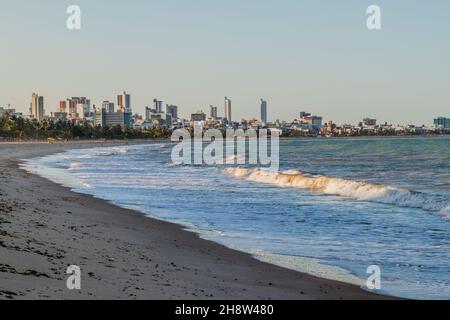 View of a beach in Joao Pessoa, Brazil Stock Photo