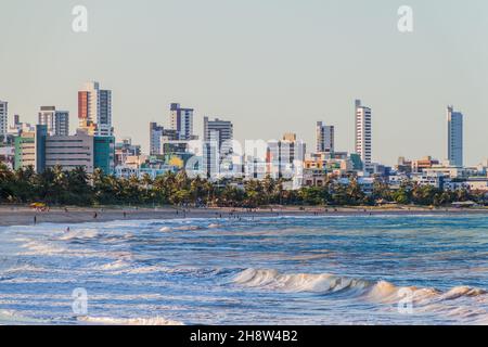 JOAO PESSOA, BRAZIL - OCTOBER 13, 2016: View of a beach in Joao Pessoa, Brazil Stock Photo