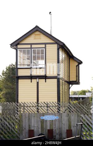 Bure valley railway the signal box Stock Photo