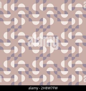 Simple and elegant geometric shapes will decorate any surface or thing and make it attractive. Rounded seamless pattern for prints, textile, web, adve Stock Vector