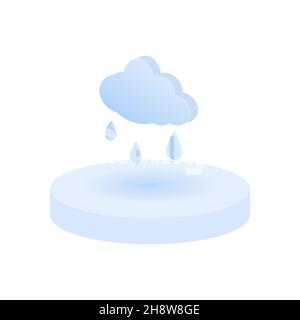 vector weather forecast icon with bright background. Stock Vector