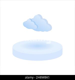 vector weather forecast icon with bright background. Stock Vector