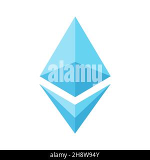 Template logo for blockchain technology. Rhombus , logotype of smart contract block symbol. Design for decentralized transactions. Vector Illustration Stock Vector