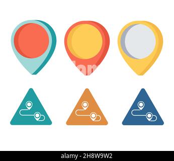 Navigation pointer icons. Vector illustration. Stock Vector