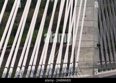 Penobscot Narrows Bridge on route 1 in Verona Bucksport Maine Stock Photo