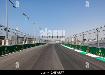 Jeddah, Saudi Arabia. 02nd Dec, 2021. Circuit atmosphere - track detail. 02.12.2021. Formula 1 World Championship, Rd 21, Saudi Arabian Grand Prix, Jeddah, Saudi Arabia, Preparation Day. Photo credit should read: XPB/Press Association Images. Credit: XPB Images Ltd/Alamy Live News Stock Photo