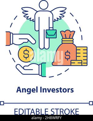 Angel investors concept icon Stock Vector