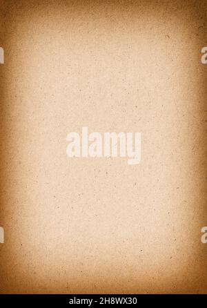 Aged paper texture background. Vintage parchment with dark vignette Stock Photo