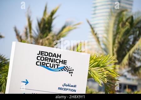 Jeddah, Saudi Arabia - 02/12/2021,  Track illustration during the Formula 1 stc Saudi Arabian Grand Prix 2021, 21th round of the 2021 FIA Formula One World Championship from December 3 to 5, 2021 on the Jeddah Corniche Circuit, in Jeddah, Saudi Arabia - Photo: Florent Gooden/DPPI/LiveMedia Stock Photo