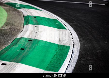 Jeddah, Saudi Arabia - 02/12/2021,  illustration track, kerb, vibreur, during the Formula 1 stc Saudi Arabian Grand Prix 2021, 21th round of the 2021 FIA Formula One World Championship from December 3 to 5, 2021 on the Jeddah Corniche Circuit, in Jeddah, Saudi Arabia - Photo: Antonin Vincent/DPPI/LiveMedia Stock Photo