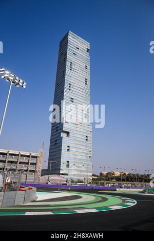 Jeddah, Saudi Arabia - 02/12/2021,  Track illustration during the Formula 1 stc Saudi Arabian Grand Prix 2021, 21th round of the 2021 FIA Formula One World Championship from December 3 to 5, 2021 on the Jeddah Corniche Circuit, in Jeddah, Saudi Arabia - Photo: Florent Gooden/DPPI/LiveMedia Stock Photo