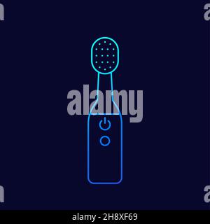electric toothbrush line icon, vector Stock Vector