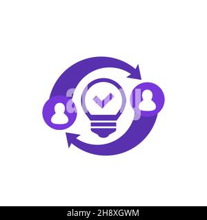 exchange of ideas icon on white, vector Stock Vector