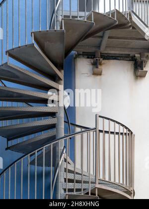 Spiral staircase architectural detail, background. Stock Photo